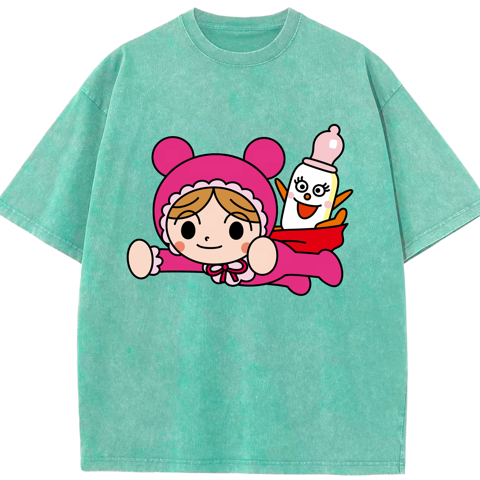 （画像用） アンパンマン Anpanman 綿100% ヴィンテージ風 半袖Tシャツ（フロントプリント）
